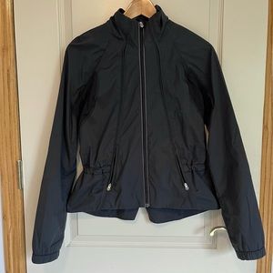 LULULEMON Black Cinch Waist High Collar Flare Water-Repellent Jacket Size 4
